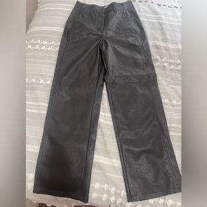Black Aritzia Leather Pants